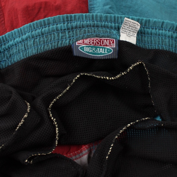 VTG Members Only Swim Trunks Maroon Blue Gray 2XL - Picture 5 of 7